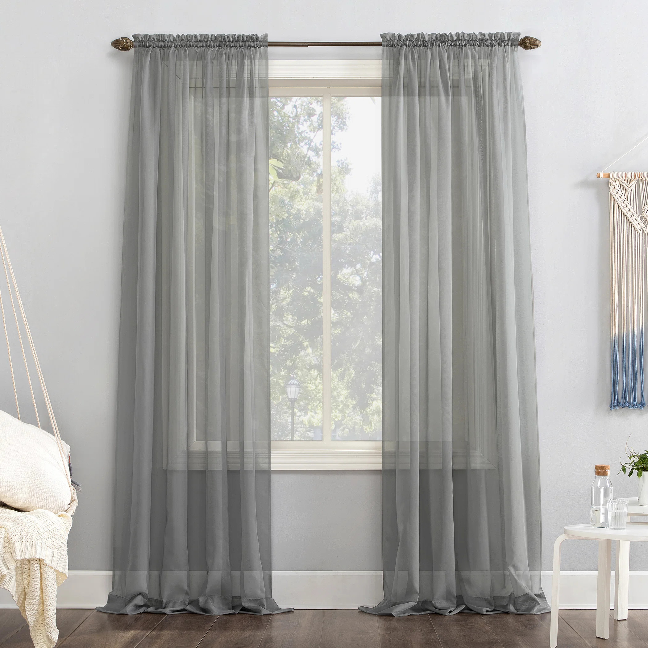 Albia Sheer Rod Pocket Curtain Panel | Wayfair North America