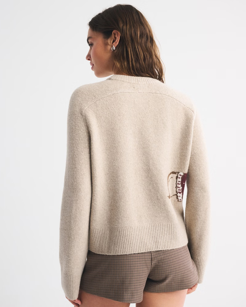 Women's The A&F Madeline Dog Crew Sweater | Women's Tops | Abercrombie.com | Abercrombie & Fitch (US)