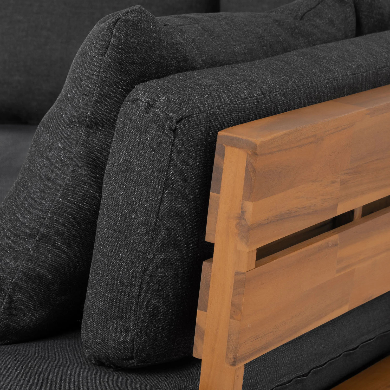 Lubek 82.5" Outdoor Low Left Sectional Set - Slate Gray | Article