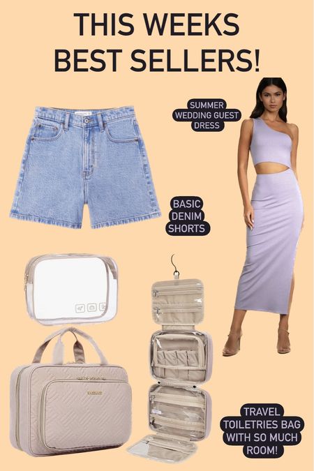 Here are some of the stop sellers of the week if you missed it! These denim shorts are the best summer grab! This simple yet flattering dress is SOOO cute and honestly comfy! And the travel bag is a life saver when traveling! It fits so much and is soo handy! 

#LTKFind #LTKU #LTKfit