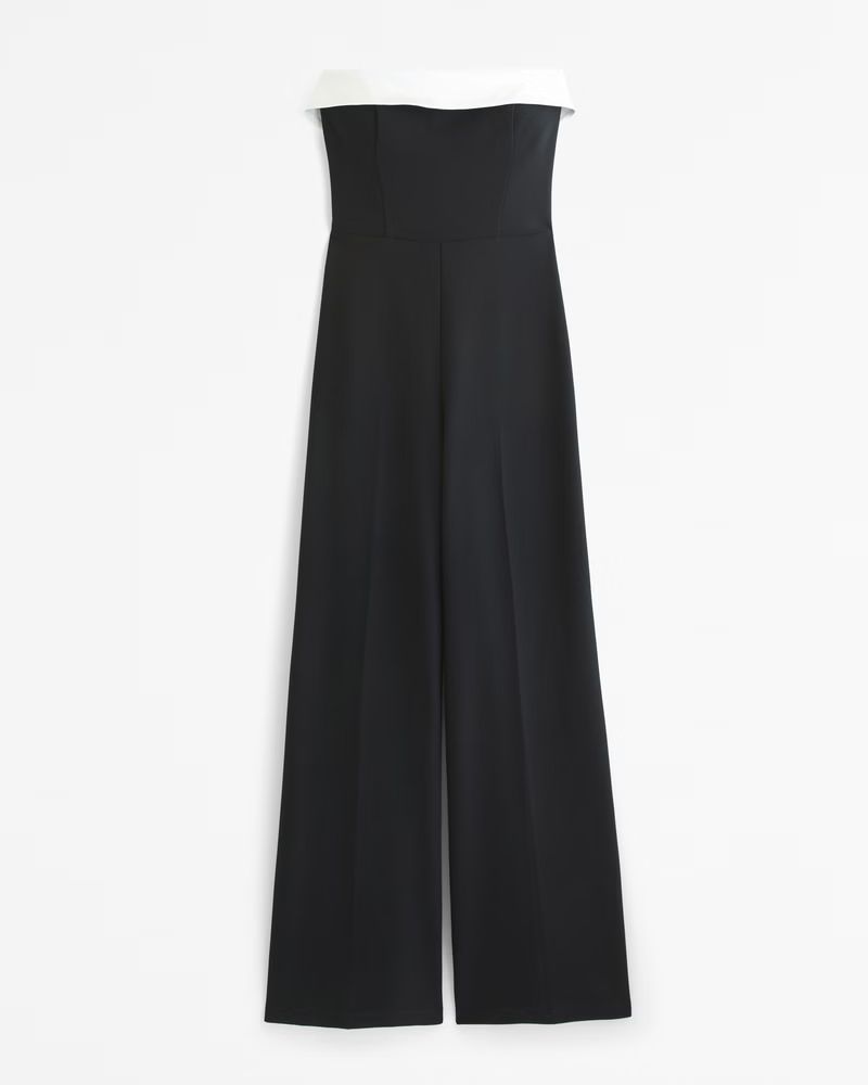 Contrast Strapless Jumpsuit | Abercrombie & Fitch (US)