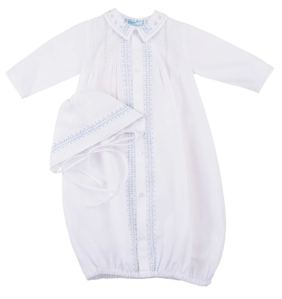 Boys Leaf Embroidered Take Me Home Gown | Grace and James Kids