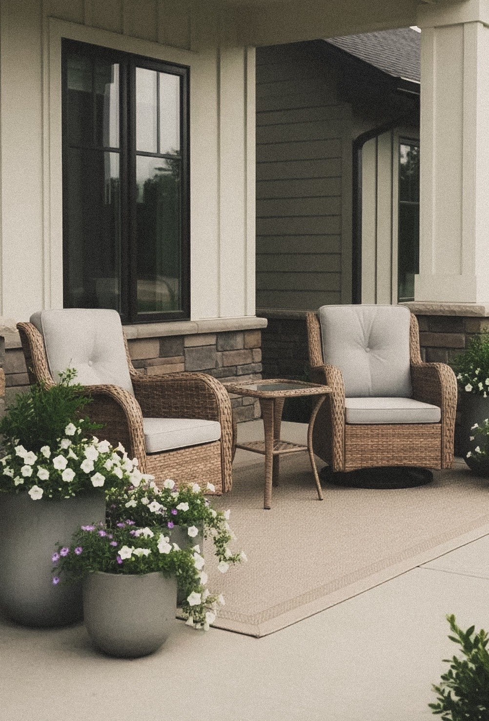 Great patio finds on amazon. Upgrade your front porch with a swivel chairs, concrete planters, and faux flowers. 



#LTKHome #LTKSeasonal #LTKSaleAlert