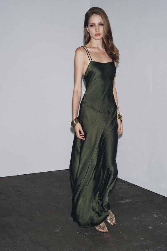 LIMITED EDITION SATIN LONG DRESS | Zara US