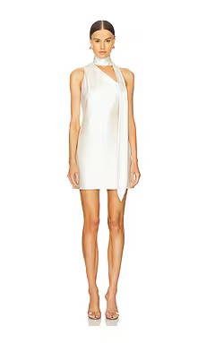 Line & Dot Gloss Scarf Mini Dress in Ivory from Revolve.com | Revolve Clothing (Global)