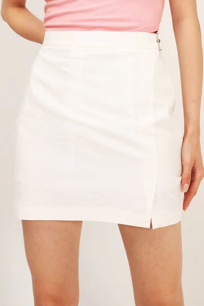 Sofia Linen Belt Tab Skirt | Storets (Global)