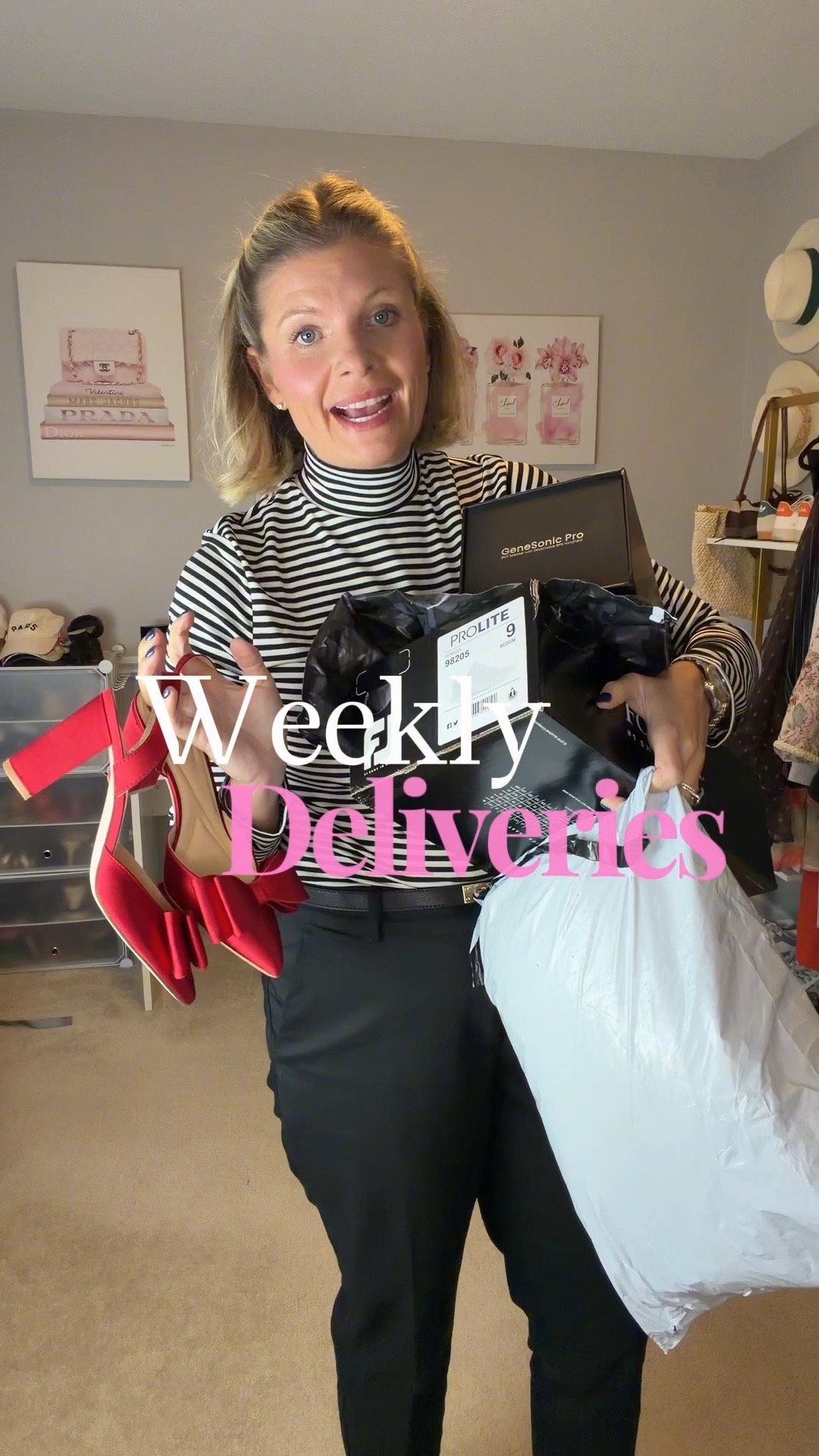 Weekly deliveries! 
Go down 1/2 size in the red shoes
Everything else is TTS
Golf speaker is from Mileseey

#LTKMidsize #LTKdayinmylife #LTKWorkwear