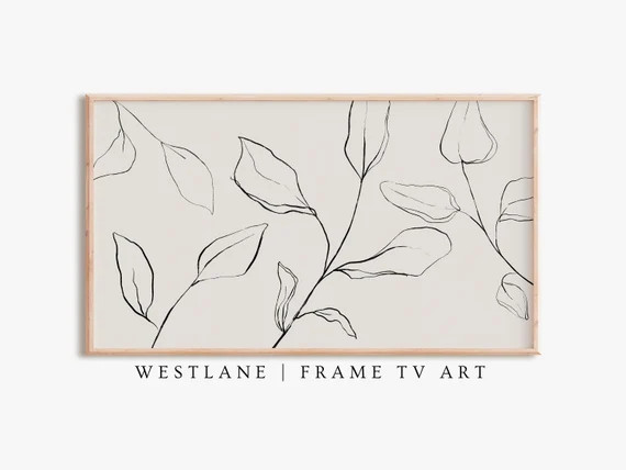 Modern Samsung Frame TV Art | Modern Farmhouse Botanical DIGITAL Download | Etsy (UK)