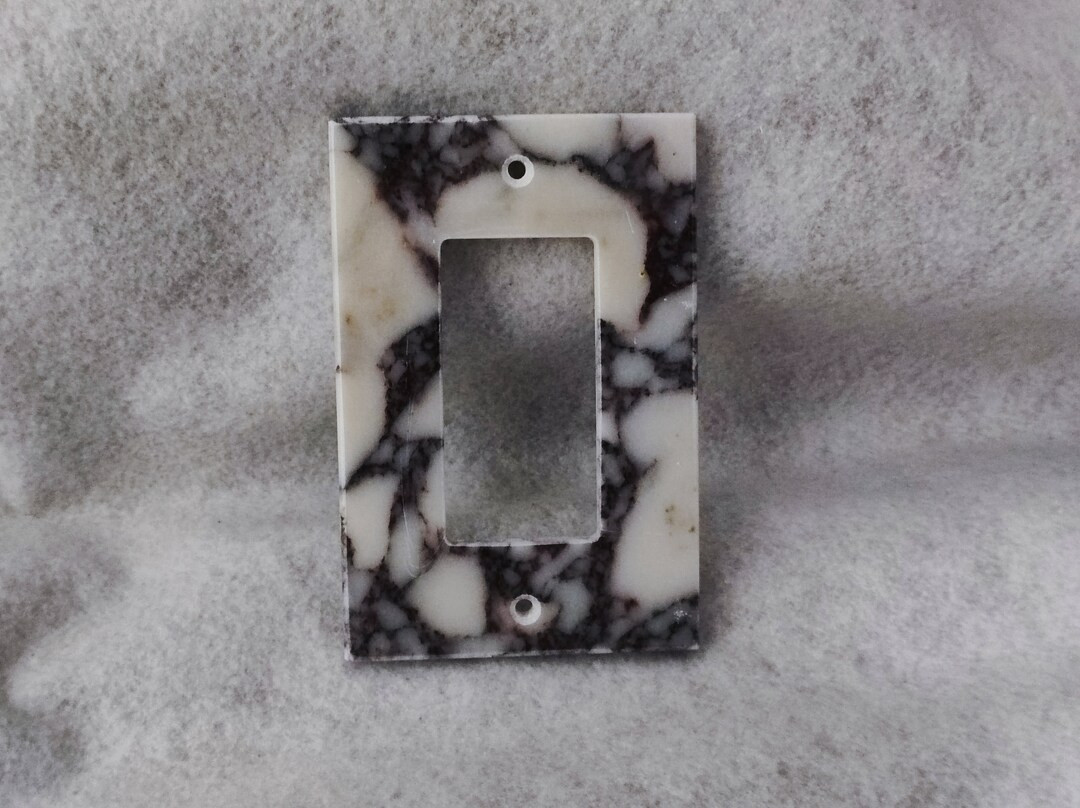 1-gang Decorator Gfci Outlet Wall Plate, Decorator Marble Cover, SPECIAL Over SIZE Viola Marble -... | Etsy (US)