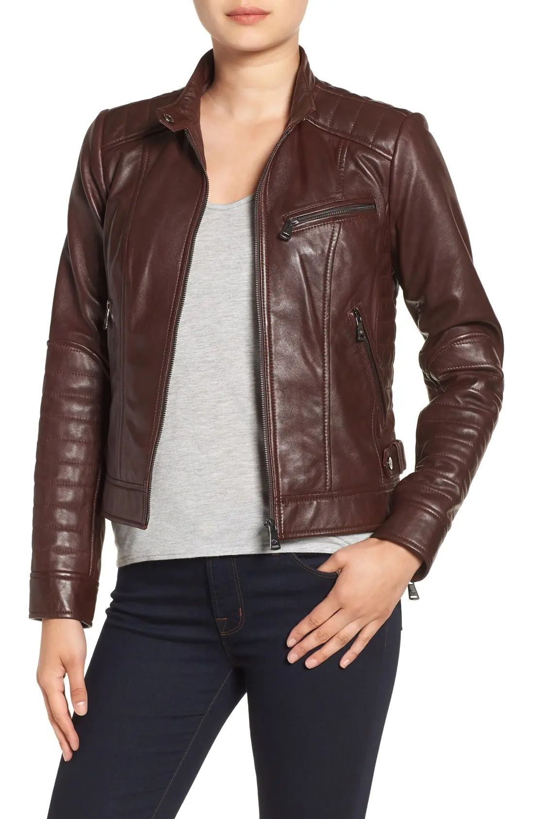 Quilted Leather Moto Jacket | Nordstrom