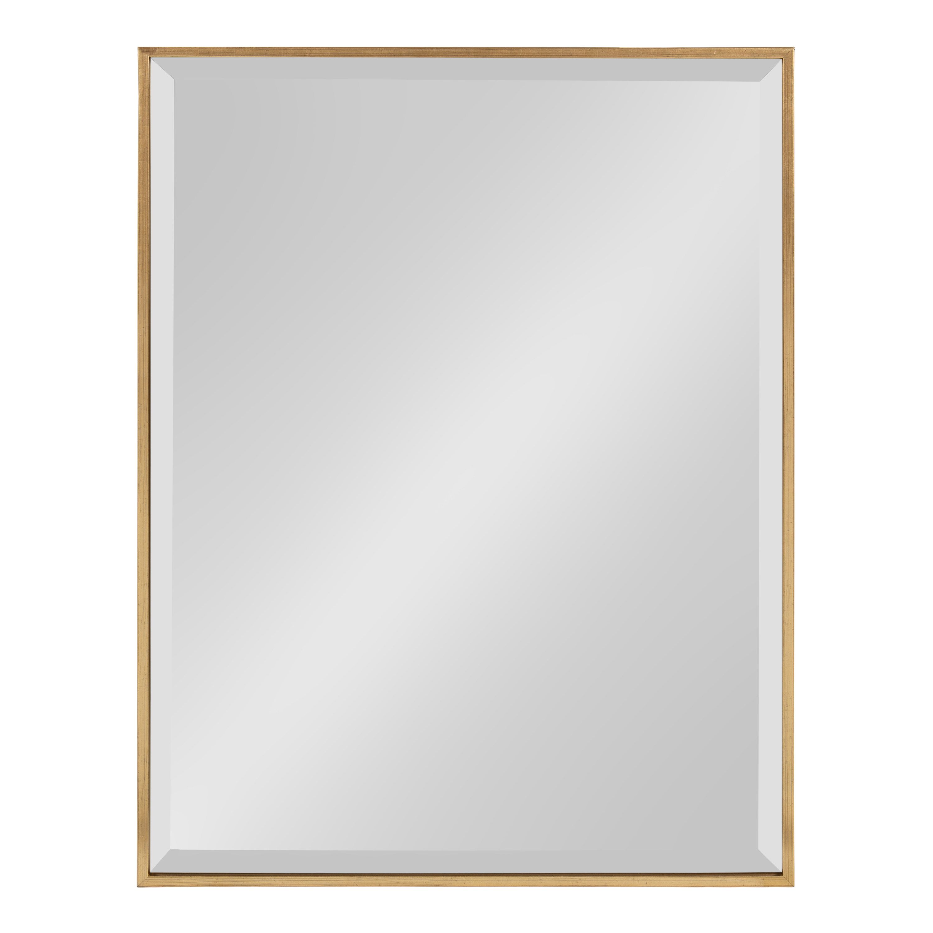 Kate and Laurel Rhodes Framed Decorative Rectangle Wall Mirror, 18.75x24.75 Gold | Walmart (US)