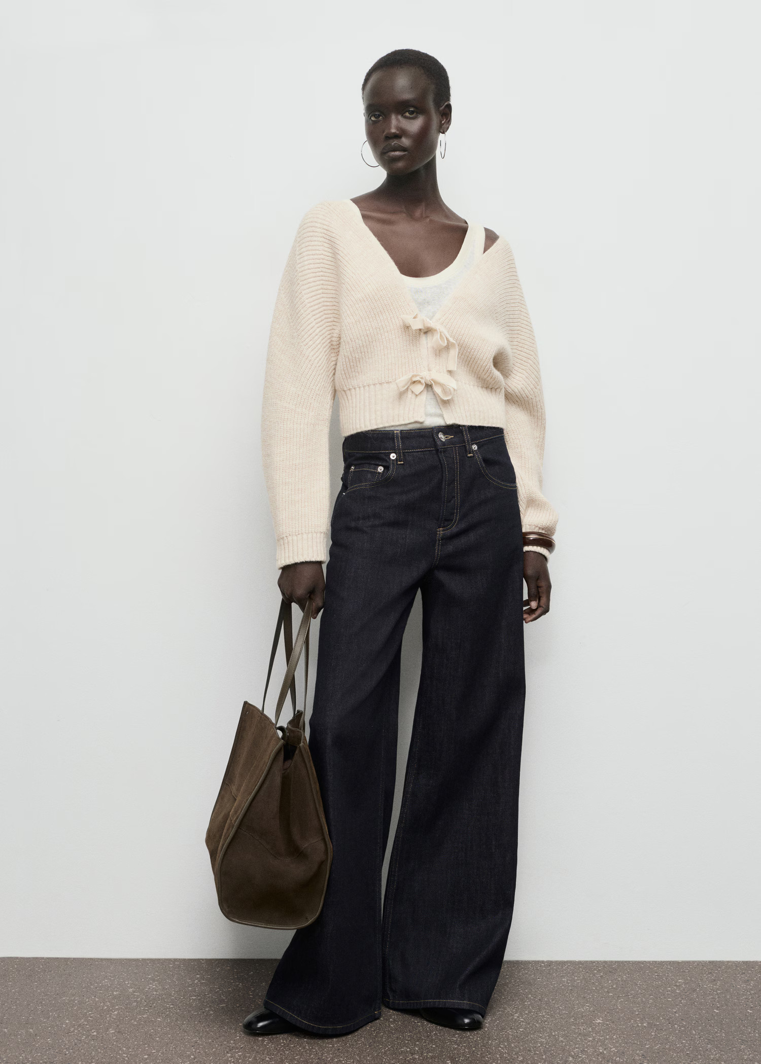 V-neck cardigan with bows | MANGO (UK)