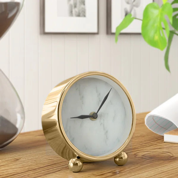 Analog Mechanical Tabletop Clock | Wayfair Professional