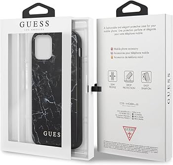 Guess Marble Collection GUHCP12LPCUMABK Hard Case for Apple iPhone 12 Pro Max, Black | Amazon (US)