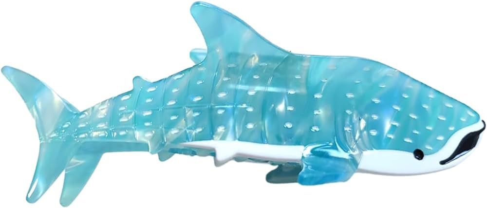 Whale Shark Hair Clip,Cellulose Acetate Hair Clips,Big Claw Clips for Women,Hair Accessories,Cyan | Amazon (US)