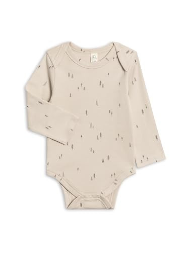 Colored Organics - Organic Cotton Baby Bodysuit - Long Sleeve Infant One Piece - Trees/Stone + Graphite - NB | Amazon (US)