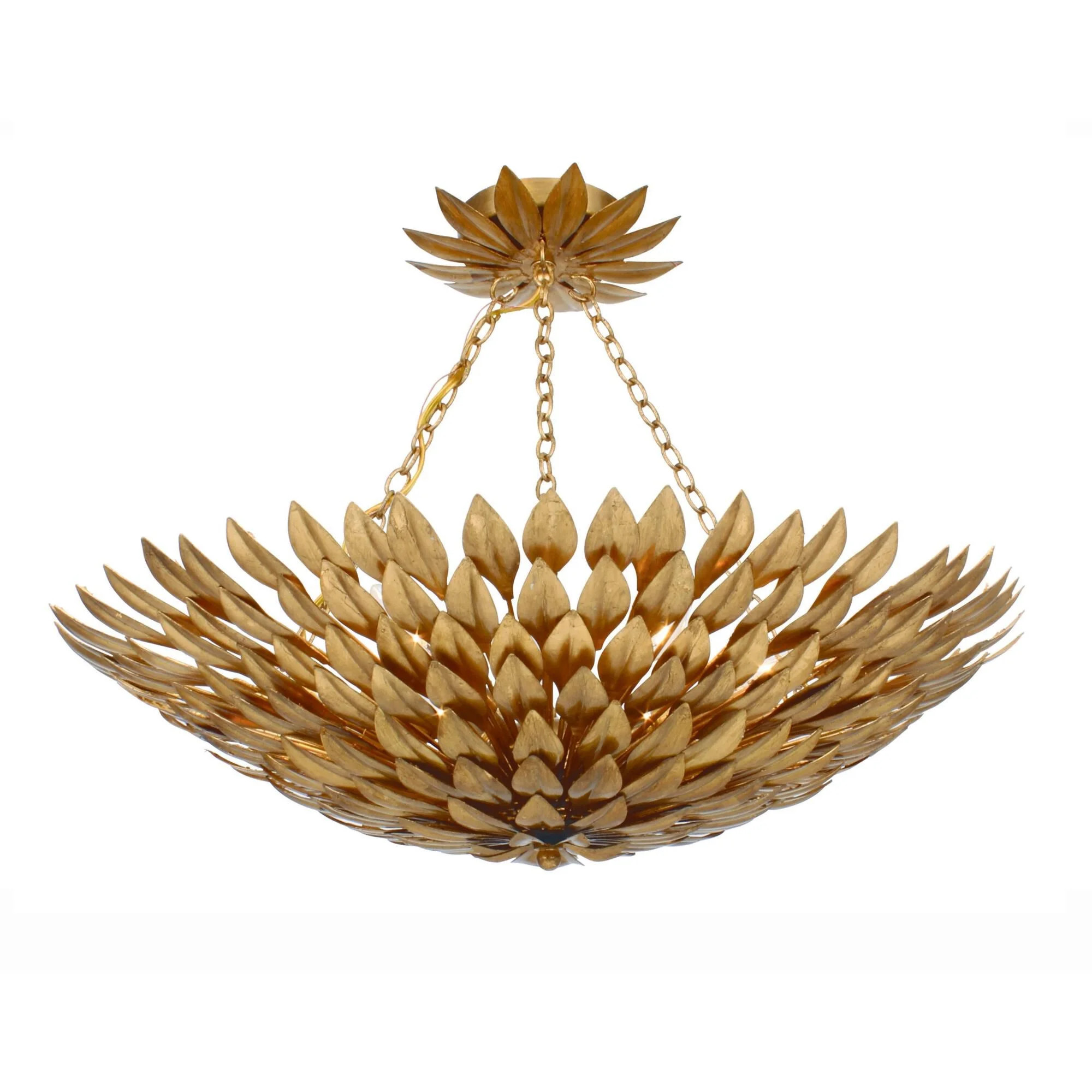 Broche 24 Inch 6 Light Semi Flush Mount by Crystorama | 1800 Lighting