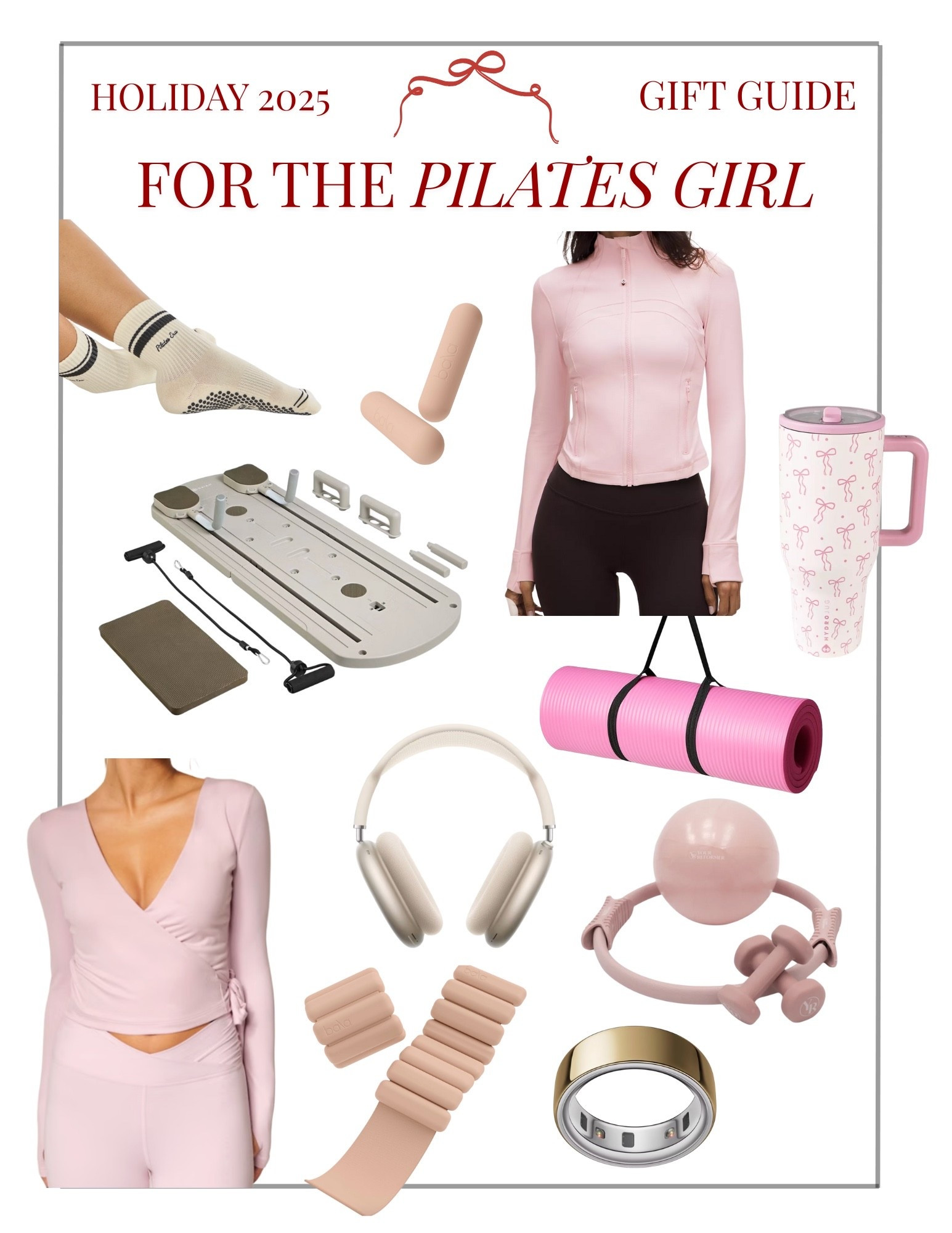 Gifts every pilates girl will love from Bala bangles, weights, magic ring, at home reformer & even an oura ring 

#LTKCyberWeek #LTKGiftGuide #LTKfitnessgoals