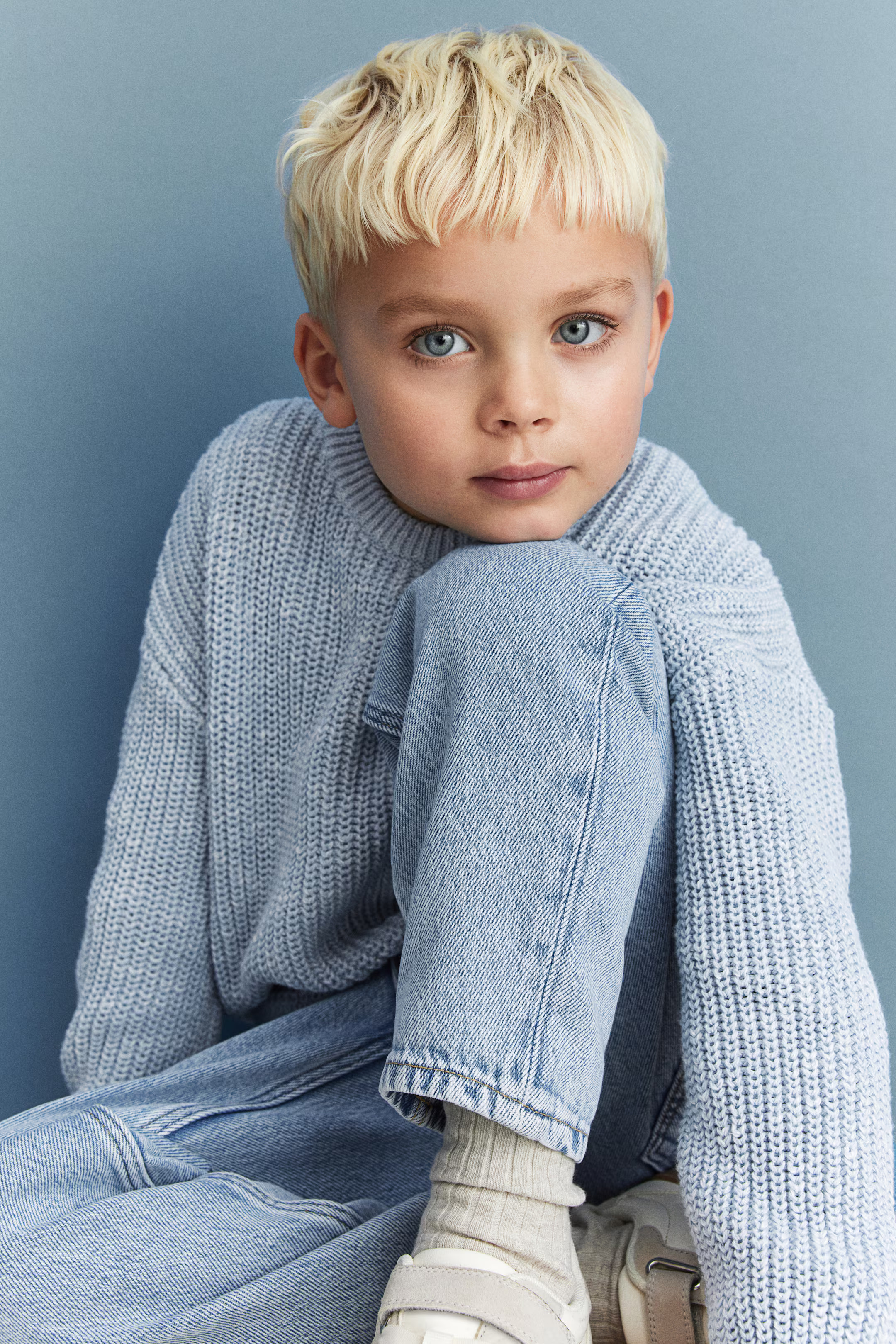 Tapered cotton-blend jeans - Light denim blue - Kids | H&M GB | H&M (UK, MY, IN, SG, PH, TW, HK)