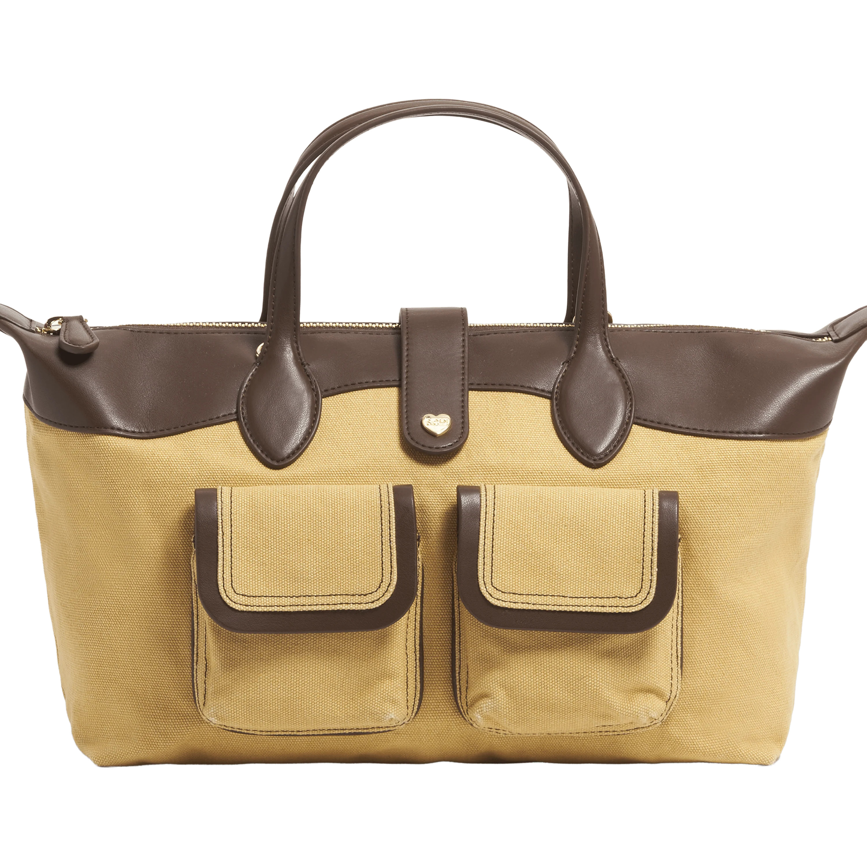 Medium Pouchette Satchel by Stoney Clover Lane Tan Canvas Nylon/Cotton | Stoney Clover Lane