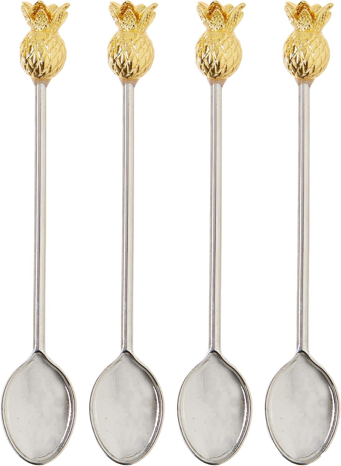 Talking Tables Emporium Metal Coffee Sppond with Pineapple Handles for Cocktail Parties, Gold (4 ... | Amazon (US)