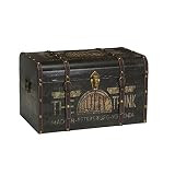 Household Essentials 9243-1 Large Vintage Decorative Home Storage Trunk - Luggage Style , Brown | Amazon (US)