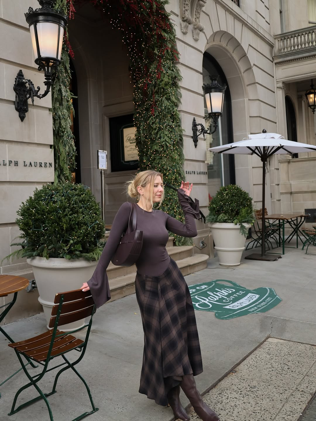 Festive coffee dates in plaid. Shop this holiday look! #ltkholiday #winterstyle #ralphscoffee 

 #LTKHoliday #LTKootd #LTKSaleAlert