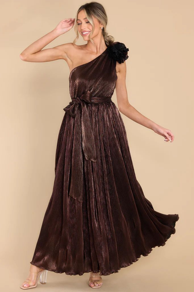 Crowning Moment Chocolate Maxi Dress | Red Dress 