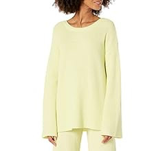 The Drop Women's Alice Crewneck Back-Slit Ribbed Pullover Sweater | Amazon (US)