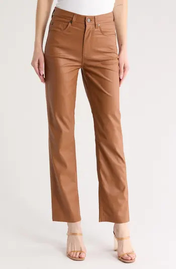 Alexxis High Waist Faux Leather Straight Leg Pants | Nordstrom Rack