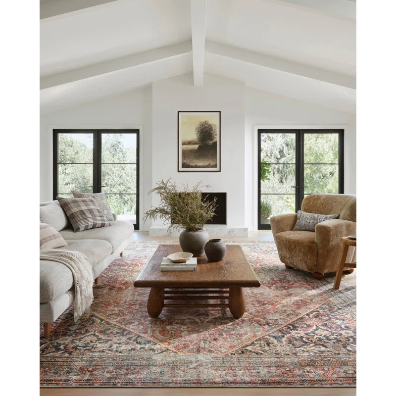 Amber Lewis x Loloi Georgie Red / Navy Area Rug | Wayfair North America