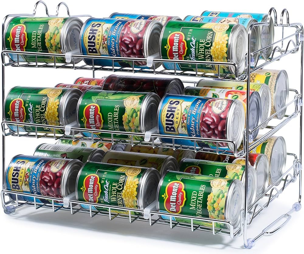 Che'mar Stackable Can Rack Organizer, for 36 cans, Great for the Pantry Shelf, Kitchen Cabinet or... | Amazon (US)