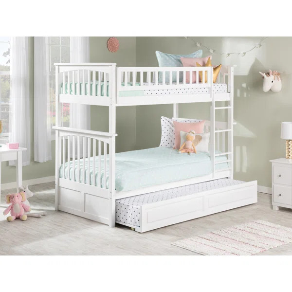 Broddrick Solid Wood Standard Bunk Bed with Trundle by Harriet Bee | Wayfair North America