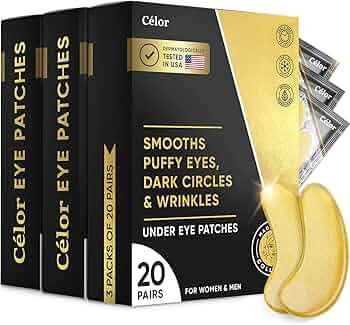 Celor Under Eye Patches for Puffy Eyes and Dark Circles - Eye Masks with Amino Acids & Collagen, ... | Amazon (US)
