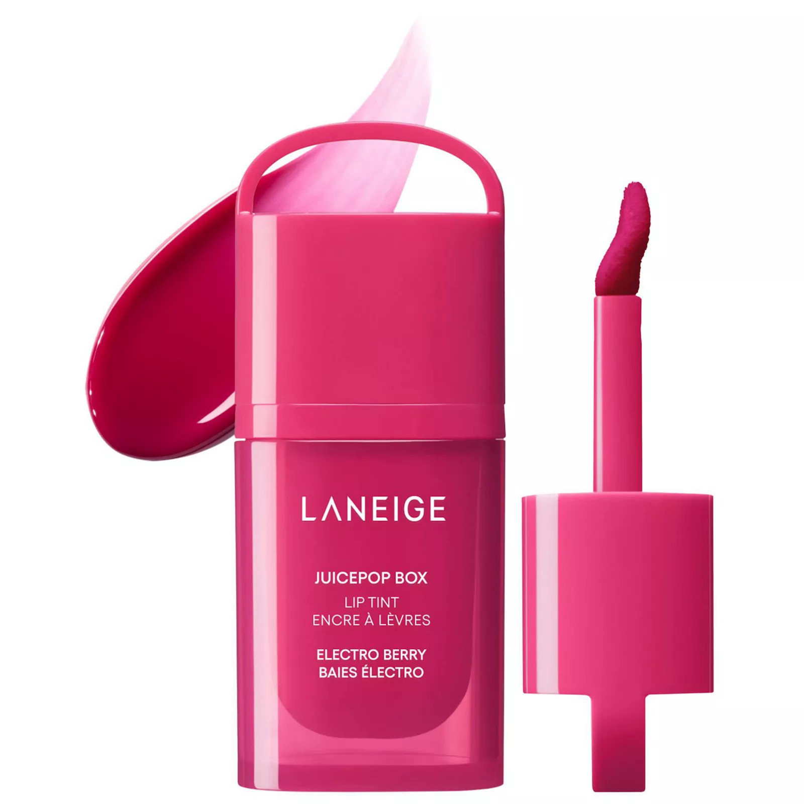 LANEIGE JuicePop Box Lip Oil Stain 12HR Hydrating Tint, Size: 0.16 FL Oz, Electro Pink | Kohl's