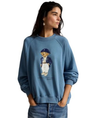 Polo Ralph Lauren Women's Polo Bear Crewneck Sweatshirt - Camp Blue | Macy's