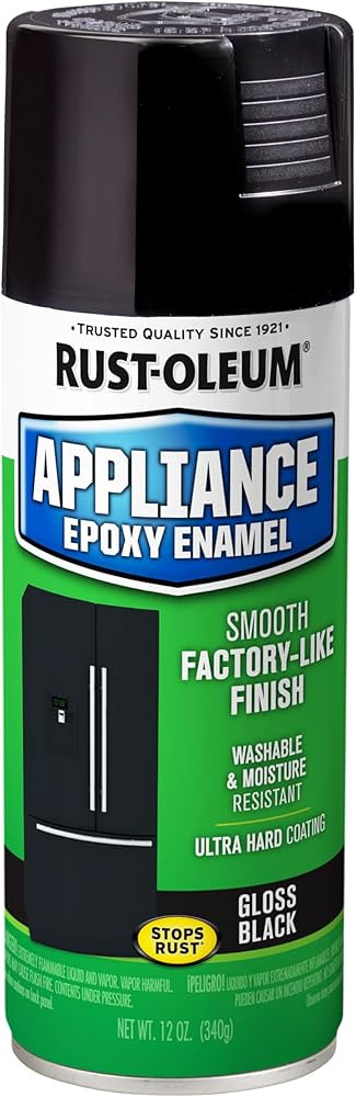 Rust-Oleum 7886830 Specialty Appliance Epoxy Spray Paint, 12 oz, Black | Amazon (US)