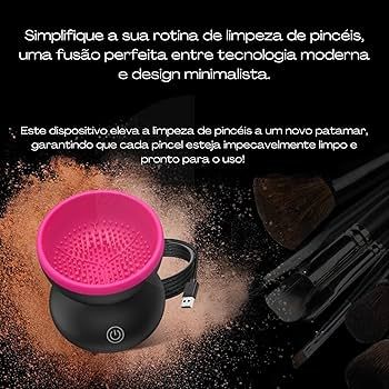 Limpador de Pincel Elétrico Automatico, Limpeza Rápida e Eficiente de Pincéis de Maquiagem, Te... | Amazon (BR)
