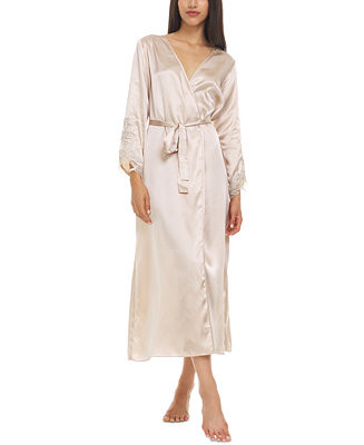 Stella Satin Venise Trim Robe | Macy's