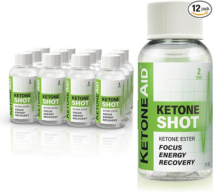 KetoneAid Ketone Shot | Ketone Ester Energy | No Sugar, No Caffeine (12 Count) | Amazon (US)
