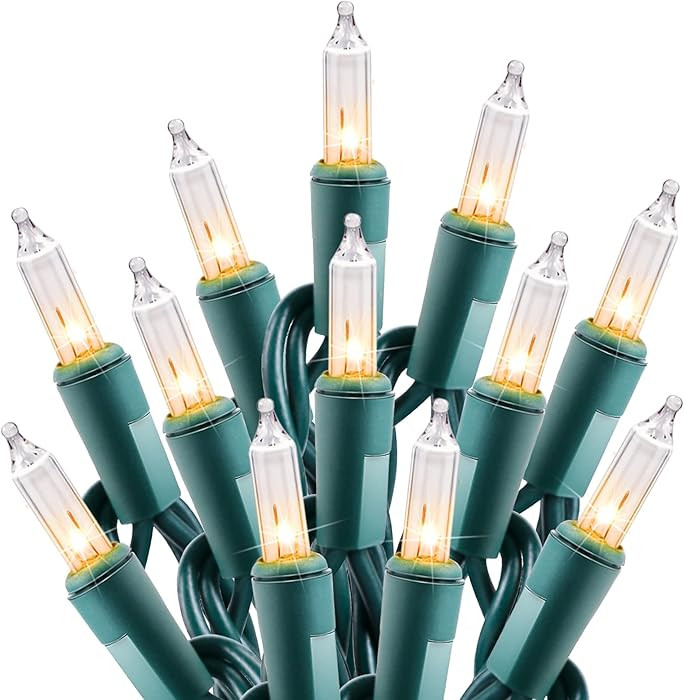 Minetom Clear Christmas String Lights 100 Count 25 Feet Incandescent Bulb Mini Lights for Indoor ... | Amazon (US)