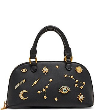 Betsey Johnson Celestial Mini Dome Novelty Satchel Bag - Black | Dillard's