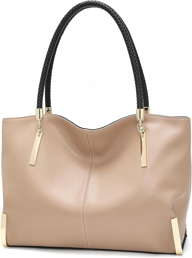FOXLOVER Large Capacity Tote Handbags for Women, Women's Top-handle Bags Fashion Shoulder Bags Pu... | Amazon (US)