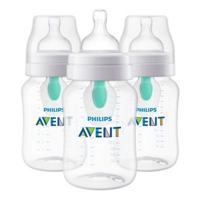 Philips Avent Anti-colic Bottle With AirFree vent - 9oz/3pk | Target