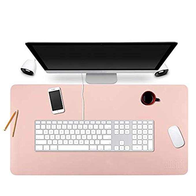 BUBM Desk Pad Protecter 35" x 18", PU Leather Desk Mat Blotters Organizer with Comfortable Writing S | Amazon (US)