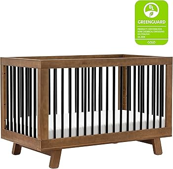 babyletto Hudson 3-in-1 Convertible Crib with Toddler Bed Conversion Kit in Natural Walnut/Black,... | Amazon (US)