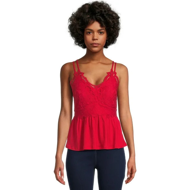 No Boundaries Juniors Crochet Babydoll Top | Walmart (US)