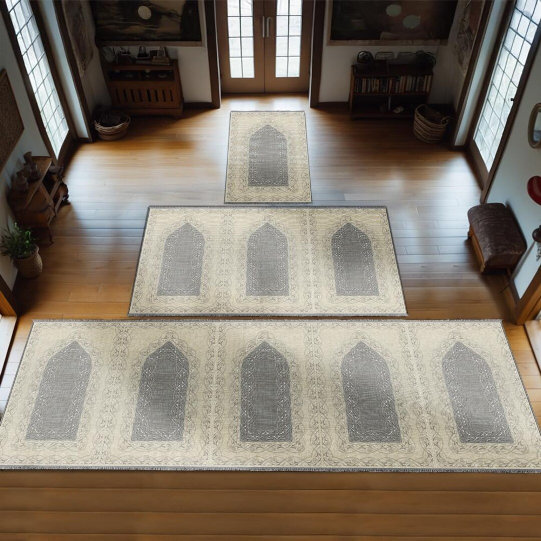 Group Family Prayer Mat Personalized, Foam Padded Muslim Rug, Mother Father Daughter Son Set Isla... | Etsy (US)