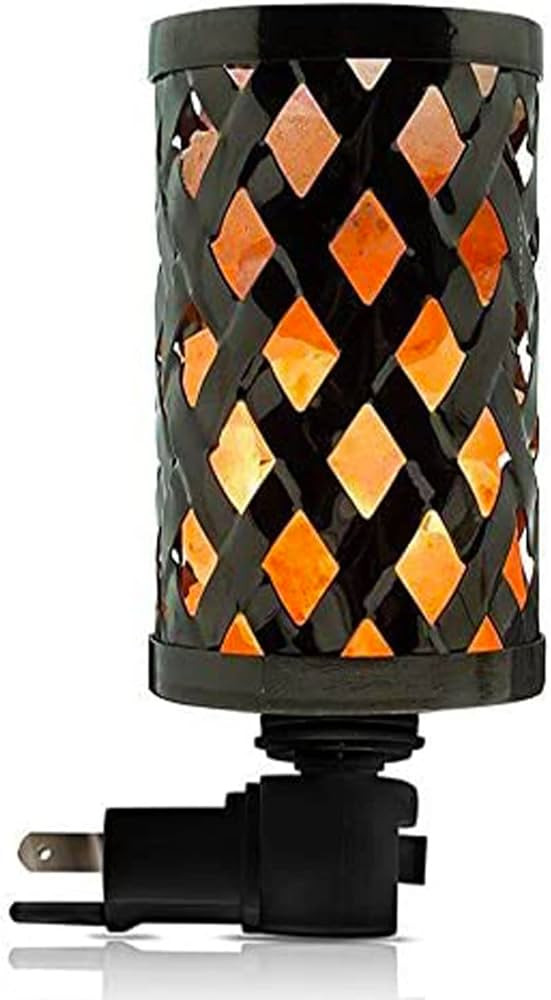 Himalayan Glow Vintage Style Salt Lamp Night Light with Pink Salt Chunks | 360 Degree Rotatable W... | Amazon (US)