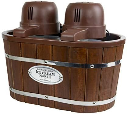 Nostalgia Double Flavor Electric Bucket Ice Cream Maker Makes 4-Quarts in Minutes, Frozen Yogurt,... | Amazon (US)